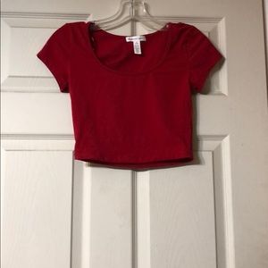 Red Crop top